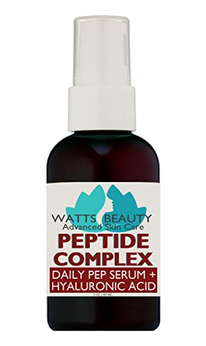Watts Beauty Multi-Peptide Face Serum 2 oz - Brightening & Anti-Aging Skincare