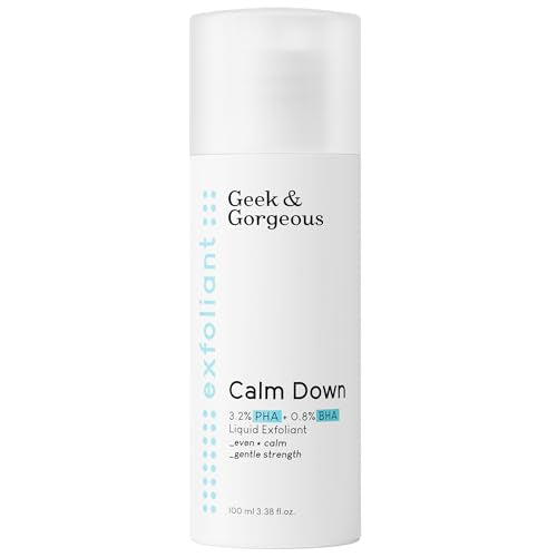 Geek & Gorgeous Calm Down 4% PHA+BHA Exfoliating Liquid for Sensitive Skin - 3.38 oz