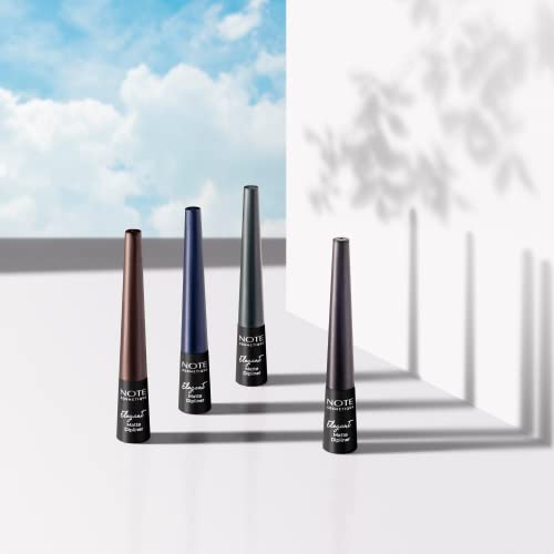 NOTE Elegant Matte Dipliner - Smudgeproof Liquid Eyeliner with Felt Tip - Waterproof Eyeliner for Precise Definition - 02-0.085 oz