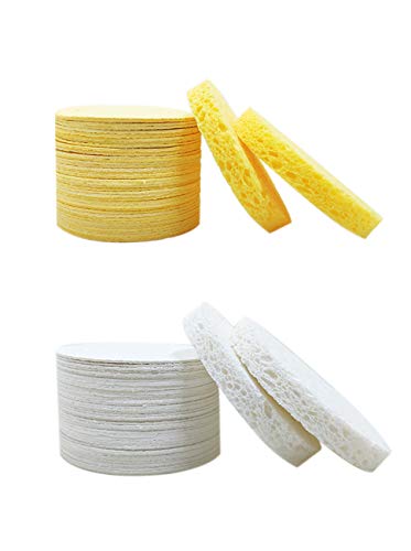 Facial Sponges Set of 60 - Exfoliating & Deep Cleansing for Skin Care