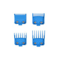 GAMMA+ Professional Magnetic Clipper Guard Set Cyan Blue 4-Pack - Tight Fit