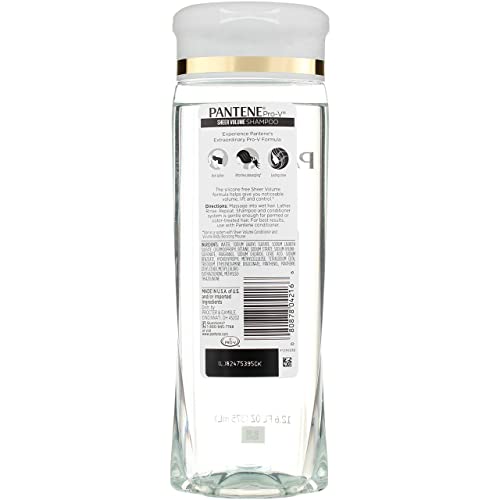 Pantene Pro-V Sheer Volume Thickening Shampoo for Fine Hair - Pack of 3