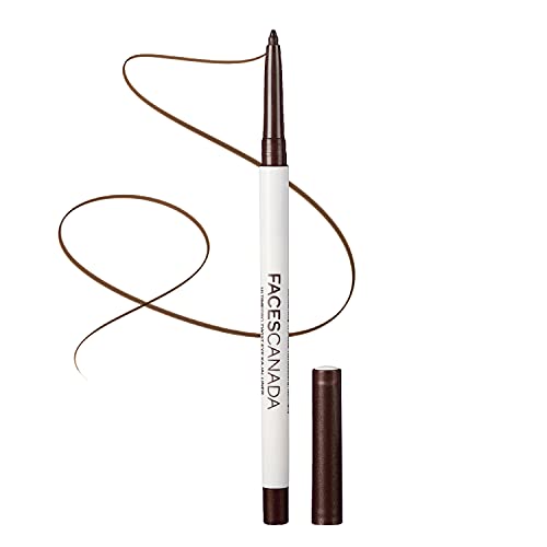 FACESCANADA Twist Eye Liner, 4 Bright Shades, 24 Hrs Long Stay, Waterproof, Smudgeproof, Fade Proof, With Soft Carnauba Wax, Silver, Brown, Blue, Plum, Intense Color In One Stroke, Brown, 2.29 Oz