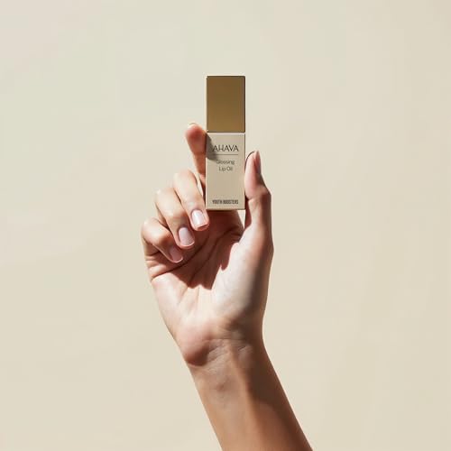 Ahava Glossing Lip Oil 6ml ? Hydrating & Nourishing Lip Treatment with Dead Sea Minerals, Jojoba Oil & Date Extract ? Protects Against Dryness & Delivers Glossy, Non-Sticky Finish