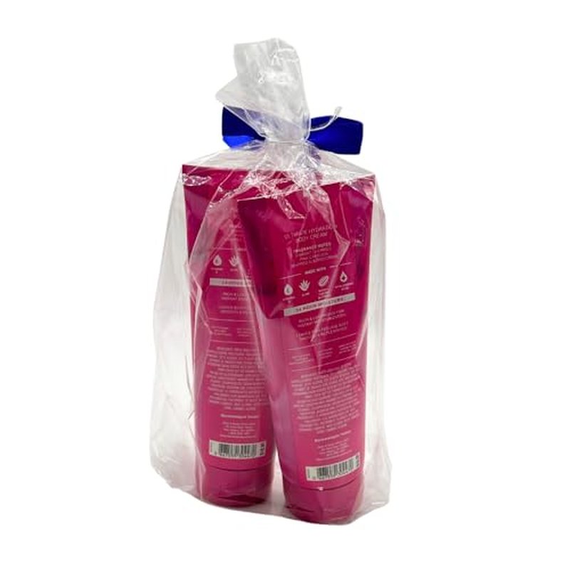 Bath & Body Works PERFECT IN PINK Ultimate Hydration Body Cream Gift Set with a Blue Bow for Holidays 8 oz each ? Pack of 2