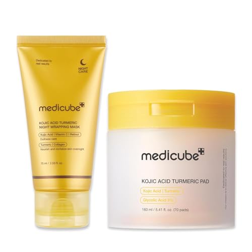 Kojic Acid & Turmeric Brightening Face Mask & Toner Pads Duo
