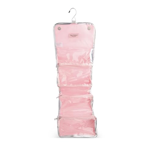 Pink Makeup Bag with Rhinestone Crown and Hanging Hook - Juicy Couture