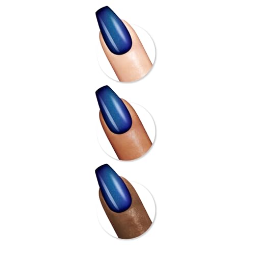 Sally Hansen Salon Effects¢ç Perfect Manicure, Hyp-Nautical, Press On Nails, Coffin Shaped, Non-Damaging Adhesive Tabs, File, and Alcohol Pad Included (Pack of 2)