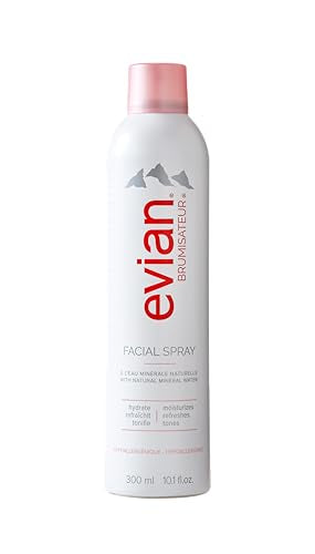 BRUMISATEUR Evian Facial Spray 10.1oz Hydrating Mineral Water Mist for Face & Skin — Refresh & Set Makeup