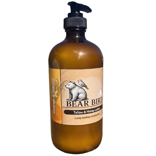 Grass-Fed Tallow & Raw Honey Body Lotion with Olive Oil and Citrus Vanilla Scent