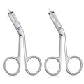 2pcs Stainless Steel Eyebrow Tweezers for Women Handle Shaped Angled Tweezers Flat Tip Hair Plucker for Eyebrow Trimming and Shaping, Face Hair Tools for Women