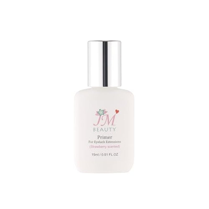Fragrant Strawberry Scented Eyelash Extension Primer, Pre-treatment for Eyelash Extensions, Professional Deep Cleansing Formula,15ml, Up to 30% Increase Bonding Retention and Lash Health