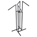 Black 4-Way Adjustable Clothing Rack with Slanted Arms - SSWBasics