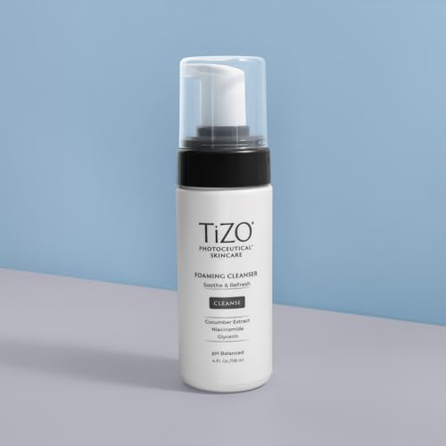 TIZO Foaming Facial Cleanser 4oz Gentle Skin Care for Soft, Supple Skin