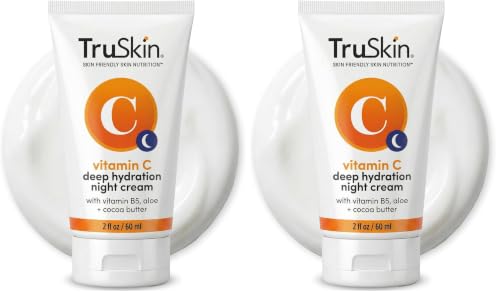 Vitamin C Night Cream with Aloe & Cocoa Butter - 2 Fl Oz Pack of 2