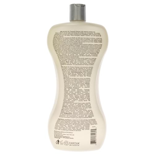Silk Therapy Shampoo for All Hair Types 34oz - Gently Cleanses & Adds Shine