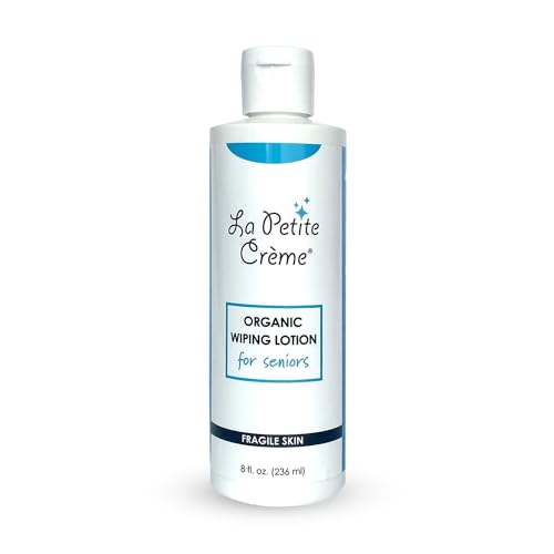 La Petite French Premium Liniment Wiping Lotion for Seniors (8 oz) - Alternative to Wet Wipes, Incontinence Lotion - Moisturizer & Skin Cleanser - USDA Organic Certified & EWG Verified