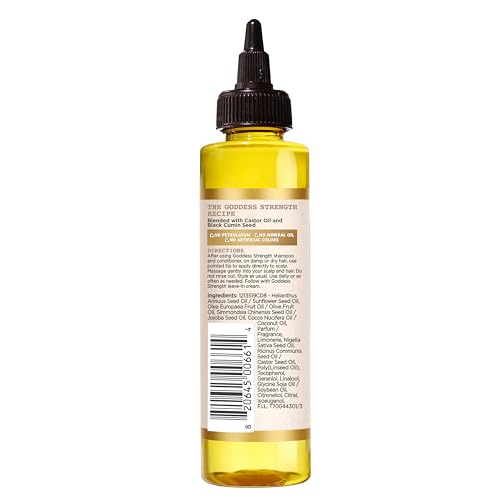 Carol's Daughter Goddess Strength 7 Oil Blend Scalp and Hair Oil for Waves, Coils and Curls, Hair Treatment with Castor Oil, 4.2 Fl Oz