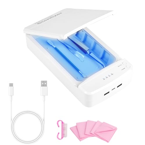 500ML Nail Tool Sterilizer Box with Blue Light Portable USB Multi-Functional Manicure Sanitizer