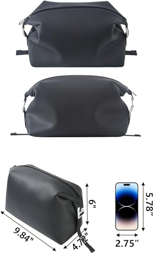 Silicone Toiletry Bag 4.5L - Water-Resistant Travel Organizer, Black