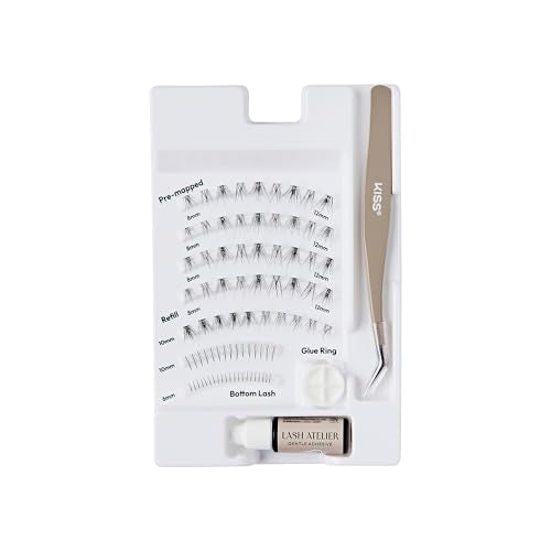 2 Pack Natural Lash Extension Kit with False Eyelashes & Adhesive - 82 Lashes Each