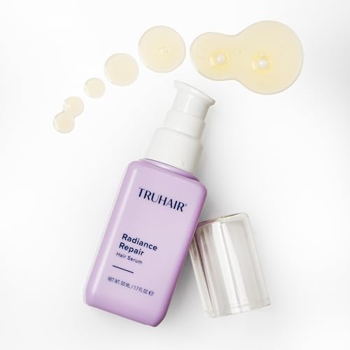 Truhair Radiance Repair Hair Serum with Keratin & Plant Oils - Smoothing & Shine, Heat Protectant, Lightweight 50mL