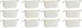 6 Pack Juvale Canvas Makeup Bags - 11.75 x 5.5 Inches Travel Cosmetic Pouches, White Cotton, Zipper Closure, DIY & Bridesmaid Gifts