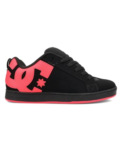 DC Womens Court Graffik Skate Shoes Black Hot Pink Size 7