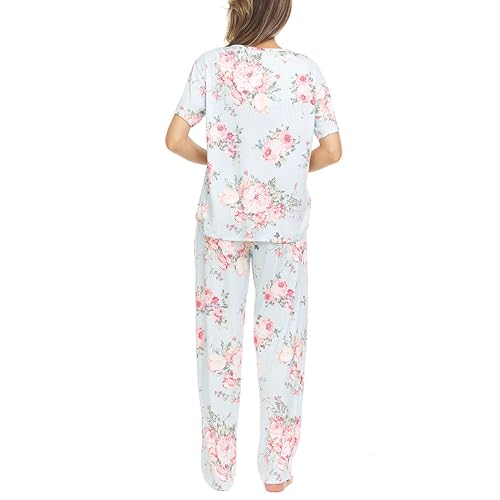 Women's Soft 2-Piece Pajama Set with Pockets & Drawstring
