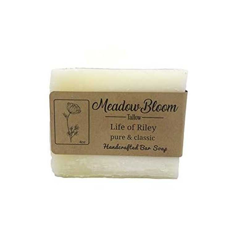 EST'D 2004 HC Meadow Bloom Tallow Bar Soap - Unscented 2 Pack - Made with All Natural 100% Grass Fed Tallow Handmade Soap Bar - Great for Face or Body Soap