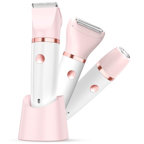Bazivve White 2018 Women Bikini Trimmer 3-in-1 Waterproof Electric Razor