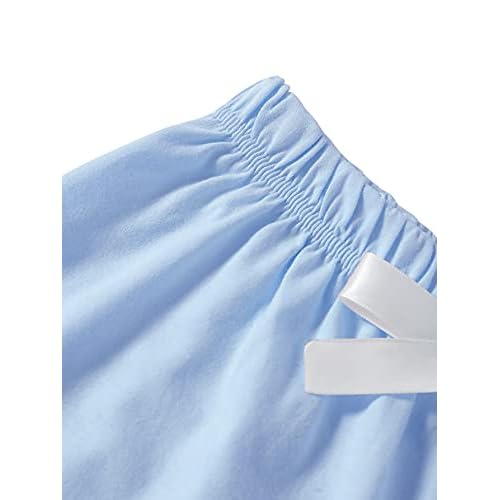 LYANER Women's Cotton Pajamas Set Button Short Sleeve Shirt with Shorts Set PJs Loungewear