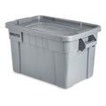 Heavy-Duty Gray Rubbermaid BRUTE Tote with Lid 20-Gallon 2 Pack - Commercial Storage