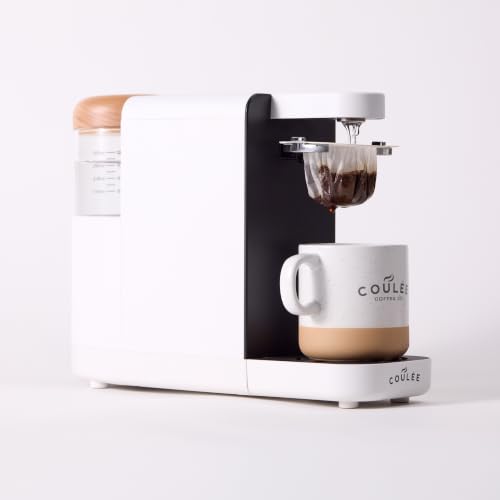 Mini Plastic-Free Pour Over Coffee Maker - White, Single Serve