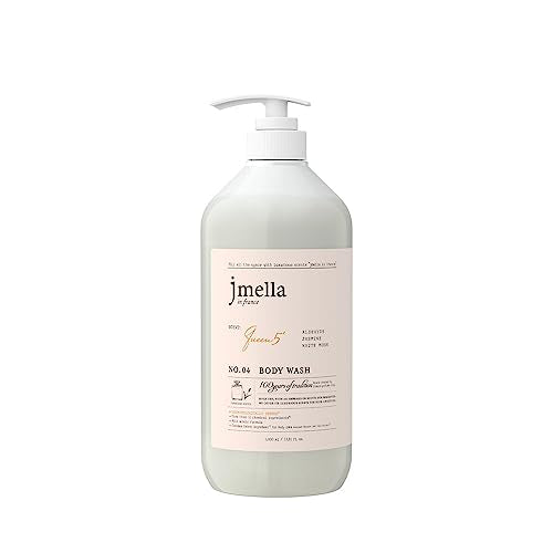 jmella Queen5 Body Wash 33.8 Fl Oz - French Perfume Fragrance, Chemical-Free, Hypoallergenic