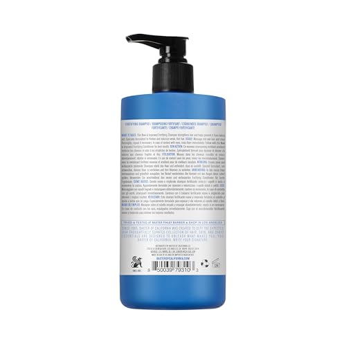Baxter of California Daily Fortifying Shampoo 16oz for Men - All Hair Types, Mint Scent, Pack of 1 - Father's Day Gift