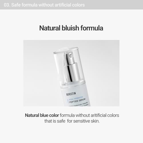 ROVECTIN Aqua Peptide Serum 1.01 Fl Oz - Anti-Aging Face Serum with Vitamin E & Hyaluronic Acid