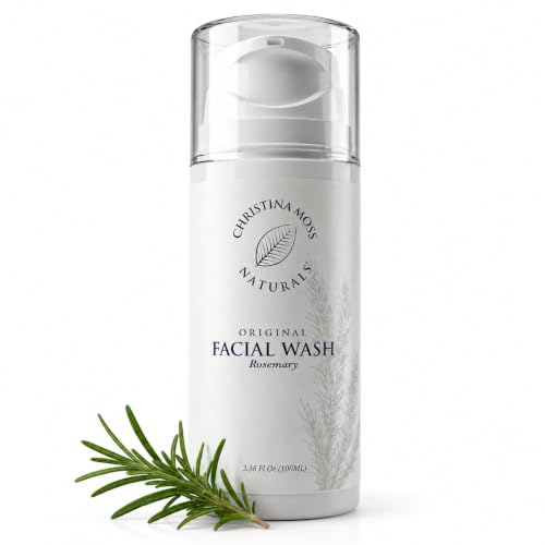 Rosemary Facial Cleanser for All Skin Types - Gentle Hydrating Face Wash 3.38 oz