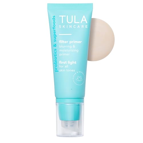 TULA First Light Filter Primer 2.02 Fl Oz - Blurring & Moisturizing Face Primer for Redness & Uneven Tone