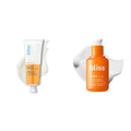 Bliss Bright Idea Vitamin C + Tri-Peptide Brightening Serum - 1 Fl Oz - Hydrating Illuminating Face Cream with Peptides & Bliss Glow Rush Luminous Daily Brightening Moisturizer for Radiant Skin