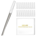 Dermaplaning Tool for Face, 20 Blade Refills, Dermaplane Razor for Face, Hair Remover Blade for Eyebrows and Peach Fuzz, Facial Shaver for Women That Helps Exfoliate and Smooth The Skin
