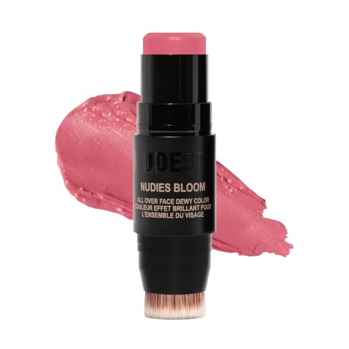 Nudestix Nudies Bloom All Over Dewy Color Stick - Bohemian Rose, 3-in-1 Vegan Blush for Cheeks, Eyes & Lips