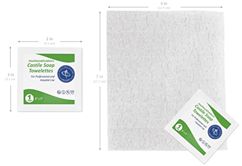 HAO Castile Soap Cleansing Wipes - 125 Count, Gentle, Individually Wrapped
