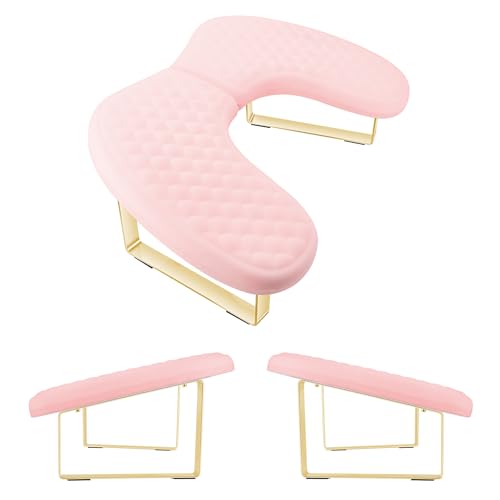 Memory Foam Nail Tech Arm Rest Cushion with Detachable Bracket - Pink