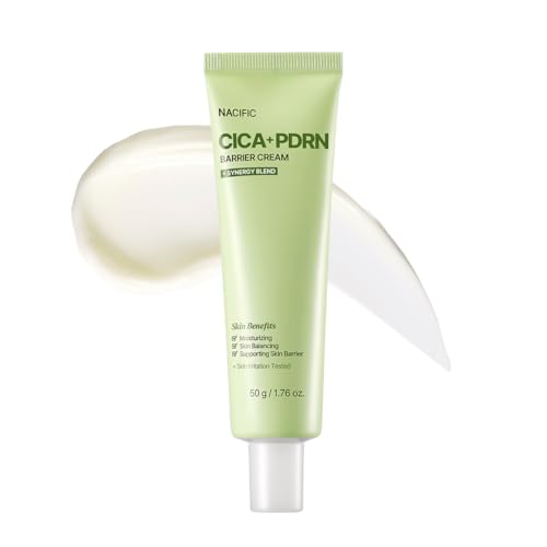 NACIFIC Cica PDRN Barrier Repair Cream, Korean Moisturizer with 76% Centella Asiatica, Skin Barrier Strengthening & Deep Hydration for Dry Sensitive Skin, Low pH Calming Face Cream, 1.76 oz (50g)