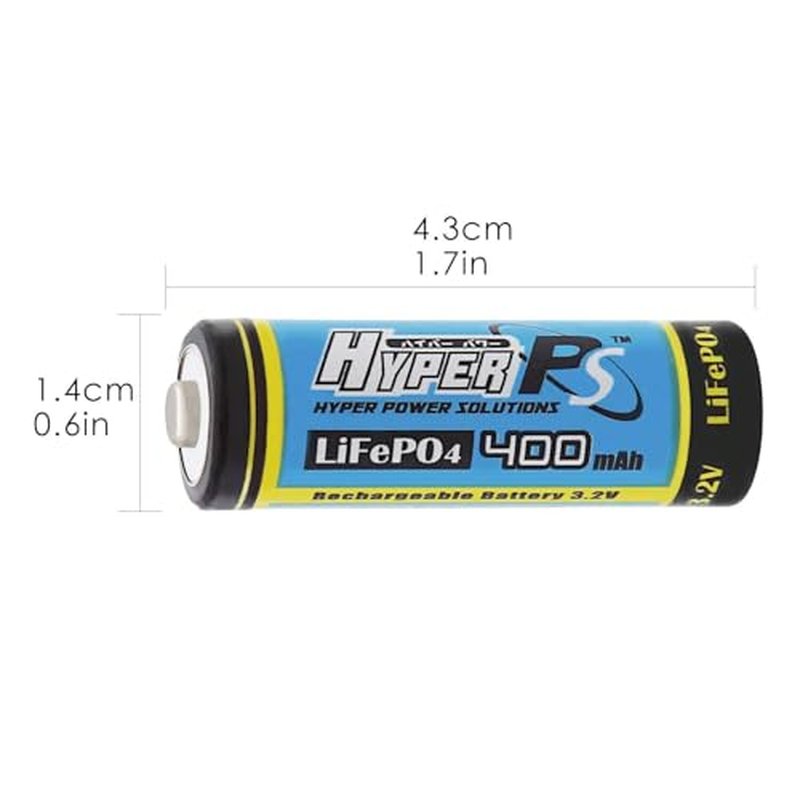 12 Pack 3.2V LiFePo4 14430 (14 x 43mm) 400mAh Rechargeable Battery for Solar Panel Light, Tooth Brush, Shaver, Flashlight