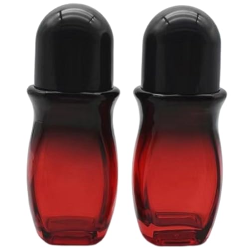 2pcs 50ml Glass Roller Bottles Large Empty Roller Ball Bottle Leak Proof Refillable Rollerball Bottles For Perfume Essential Oils Deodorant