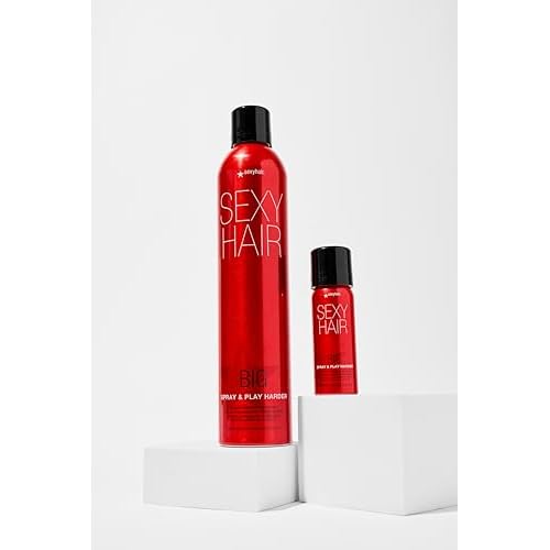 SexyHair Big Spray & Play Harder Firm Volumizing Hairspray | All Day Hold and Shine | Up to 72 Hour Humidity Resistance