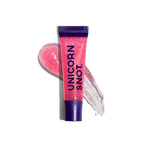UNICORN SNOT Holographic Glitter Lip Gloss | Sparkly & Shimmer Lips | Vegan & Cruelty Free 0.37 fl oz (Flamingo/Holographic Pink)