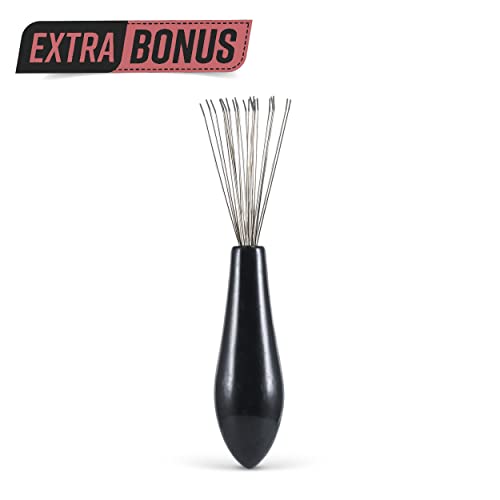 Cherry Wood Boar & Nylon Bristle Hair Brush for Men & Women - Natural Finish